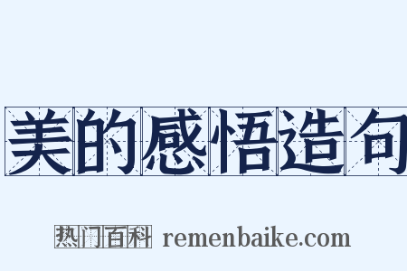 美的感悟造句是什么意思的图片